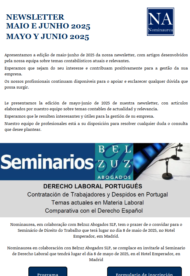 Newsletter Maio - Junho